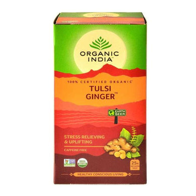 4813〓  Special Price 〓 <br>TULSI GINGER TEA 25 Tea Bag【ORGANIC INDIA】<br>トゥルシー ジンジャー ティー 25袋<br>オーガニックインディア