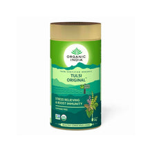 画像をギャラリービューアに読み込む, 4801TULSI ORIGINAL TEA TIN 100G【ORGANIC INDIA】<br>トゥルシー オリジナル ティー缶100g オーガニックインディア<br>