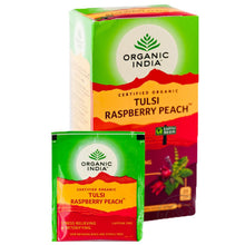 画像をギャラリービューアに読み込む, 4818<br>TULSI RASPBERRY PEACH TEA 25 Tea Bags【ORGANIC INDIA】<br>トゥルシー ラズベリーピーチティー 25袋<br>オーガニックインディア