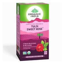 画像をギャラリービューアに読み込む, 4817<br>TULSI SWEET ROSE TEA 25 Tea Bags【ORGANIC INDIA】<br>トゥルシー スイートローズティー 25袋<br>オーガニックインディア